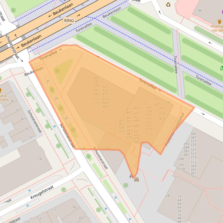 Kaart van postcodegebied 5617BS.