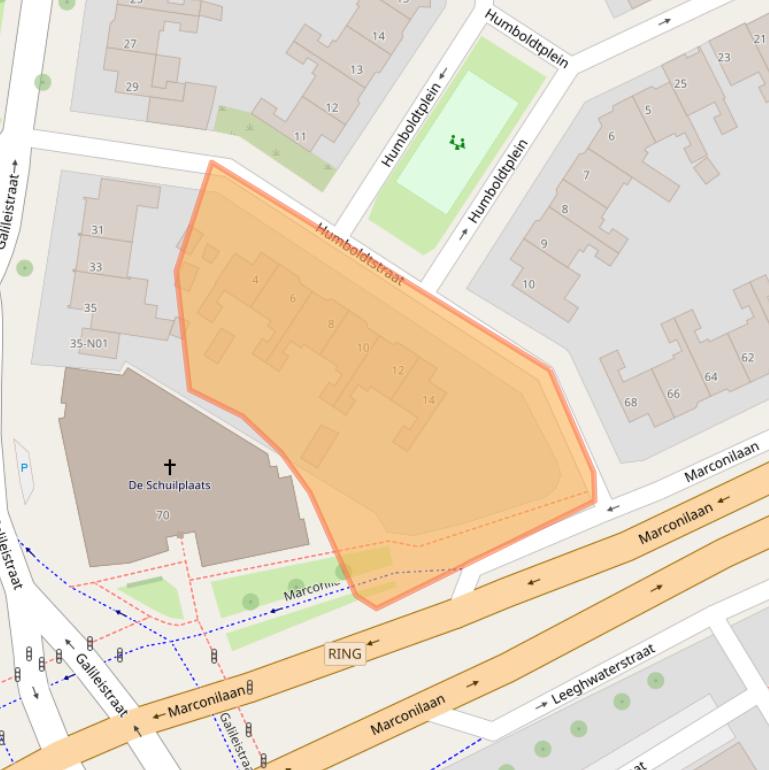 Kaart van postcodegebied 5621AC.