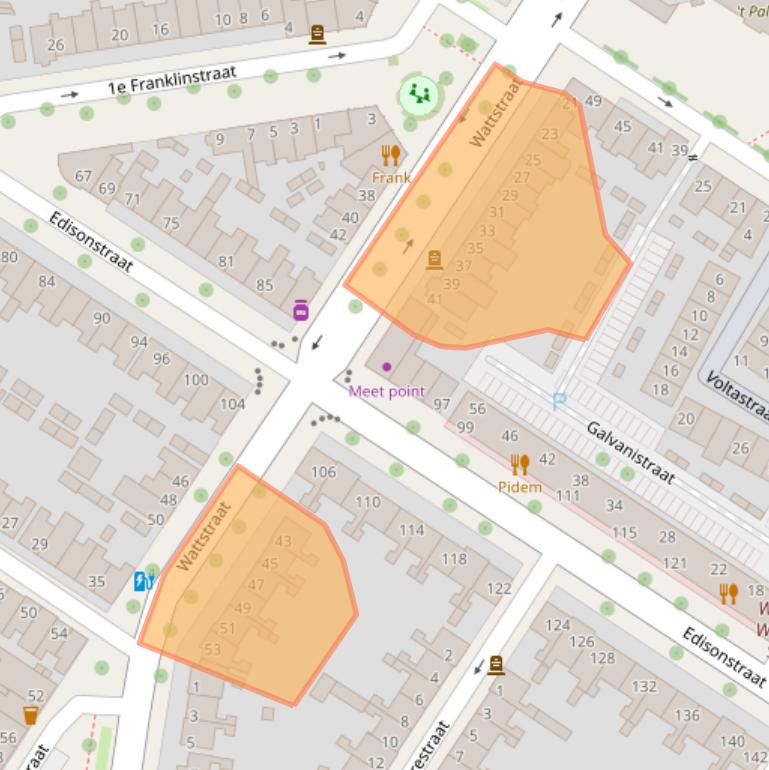 Kaart van postcodegebied 5621AH.