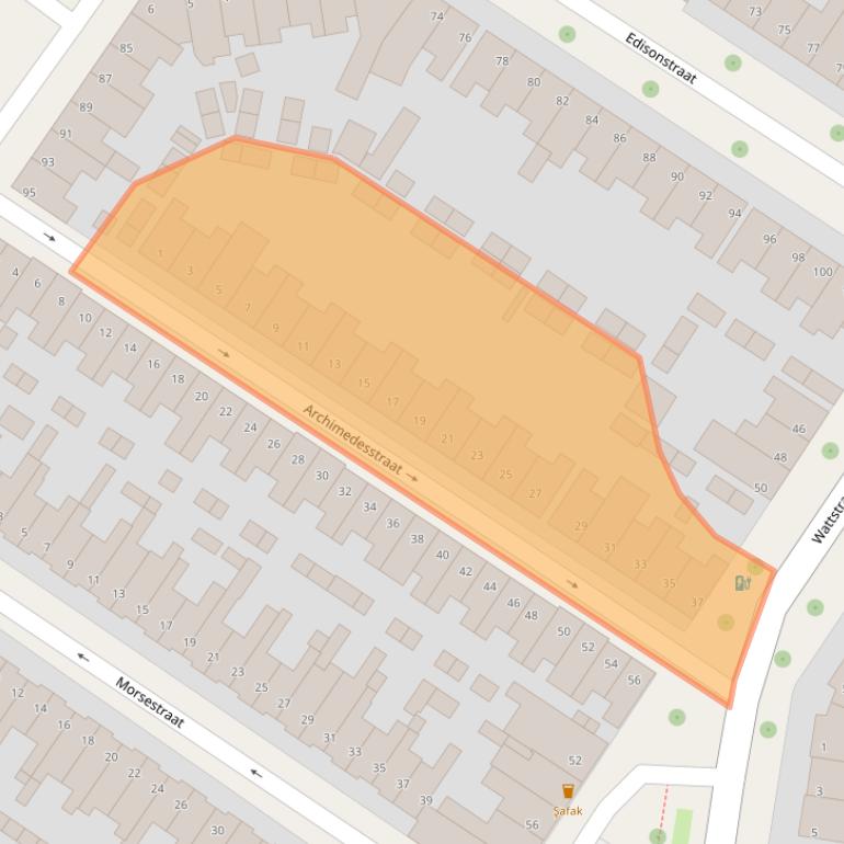 Kaart van postcodegebied 5621AR.