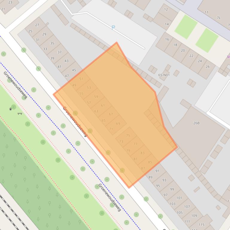 Kaart van postcodegebied 5621BB.