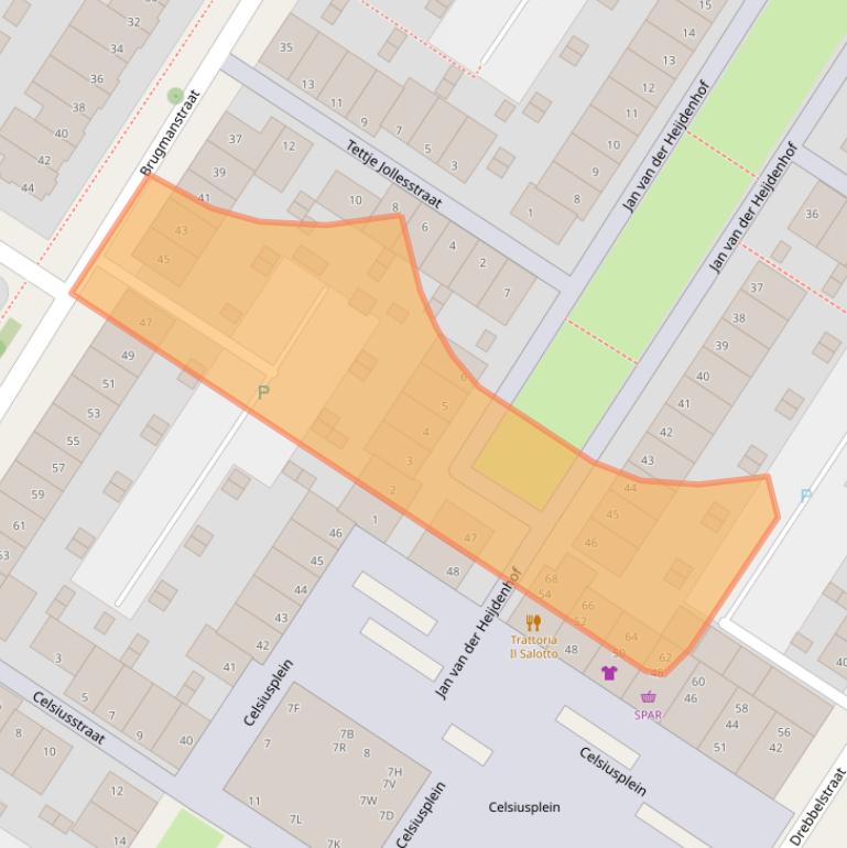 Kaart van postcodegebied 5621BP.