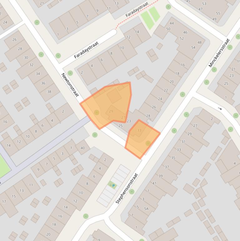 Kaart van postcodegebied 5621CB.