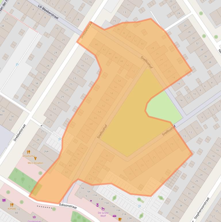 Kaart van postcodegebied 5621CE.