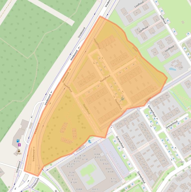 Kaart van postcodegebied 5621DC.