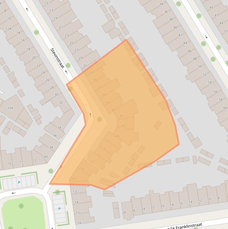 Kaart van postcodegebied 5621GJ.