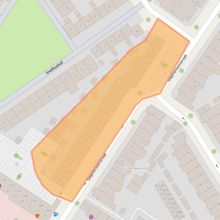 Kaart van postcodegebied 5621GT.