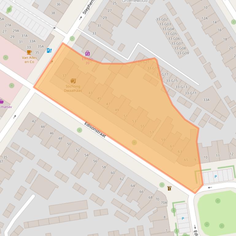 Kaart van postcodegebied 5621HK.