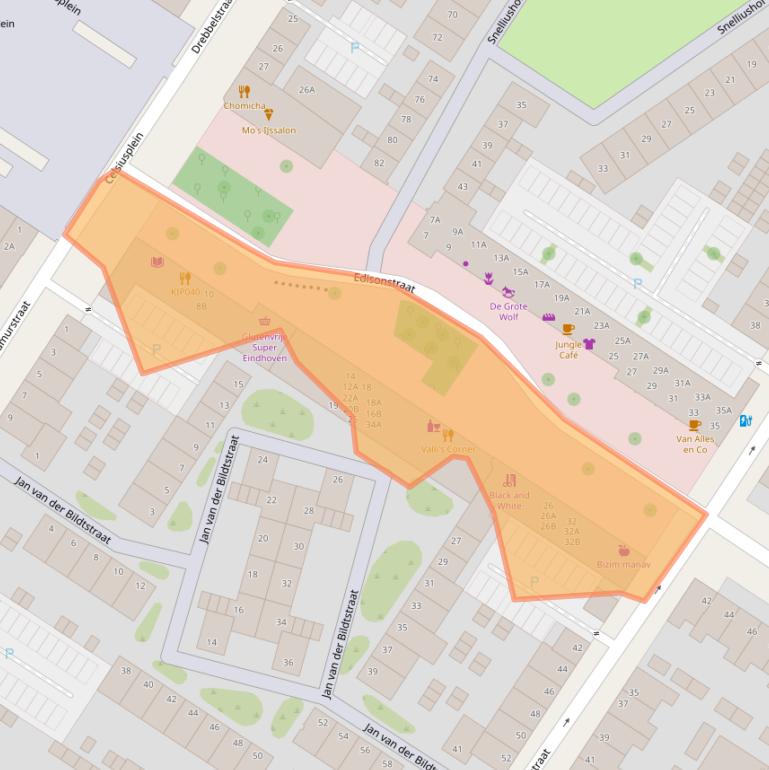 Kaart van postcodegebied 5621HP.