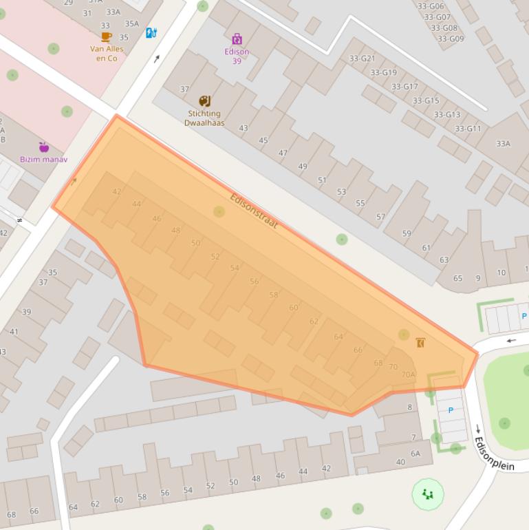 Kaart van postcodegebied 5621HR.