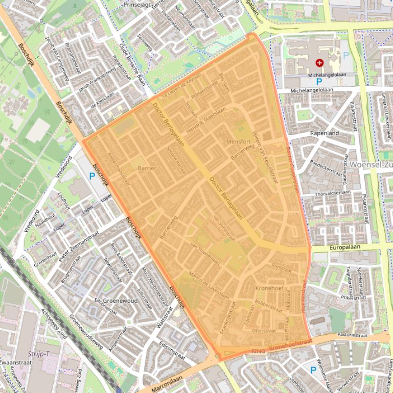 Kaart van postcodegebied 5622.