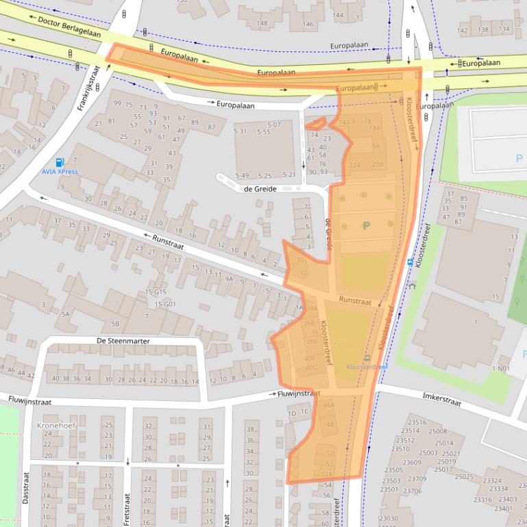 Kaart van postcodegebied 5622AA.