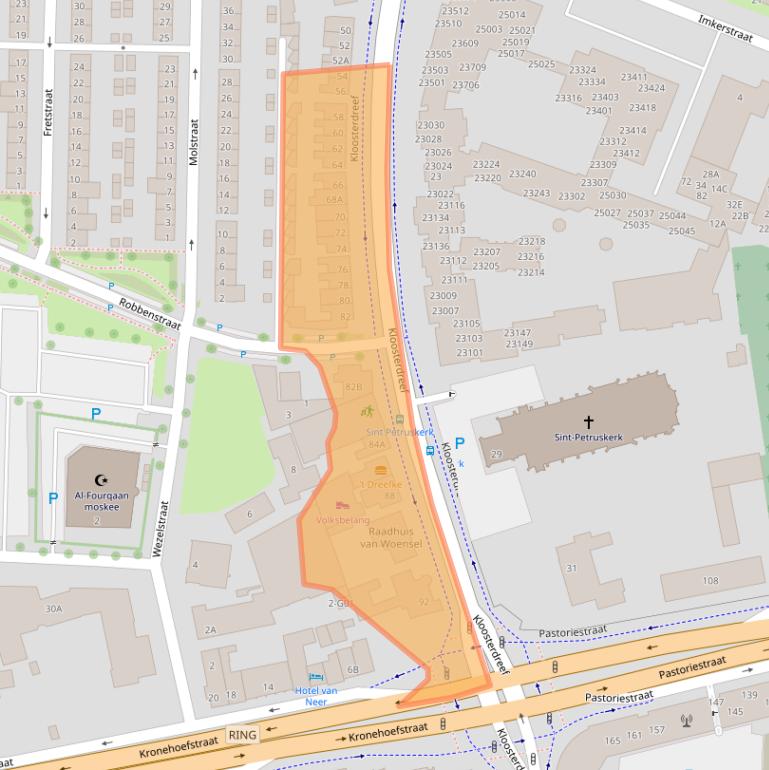 Kaart van postcodegebied 5622AB.