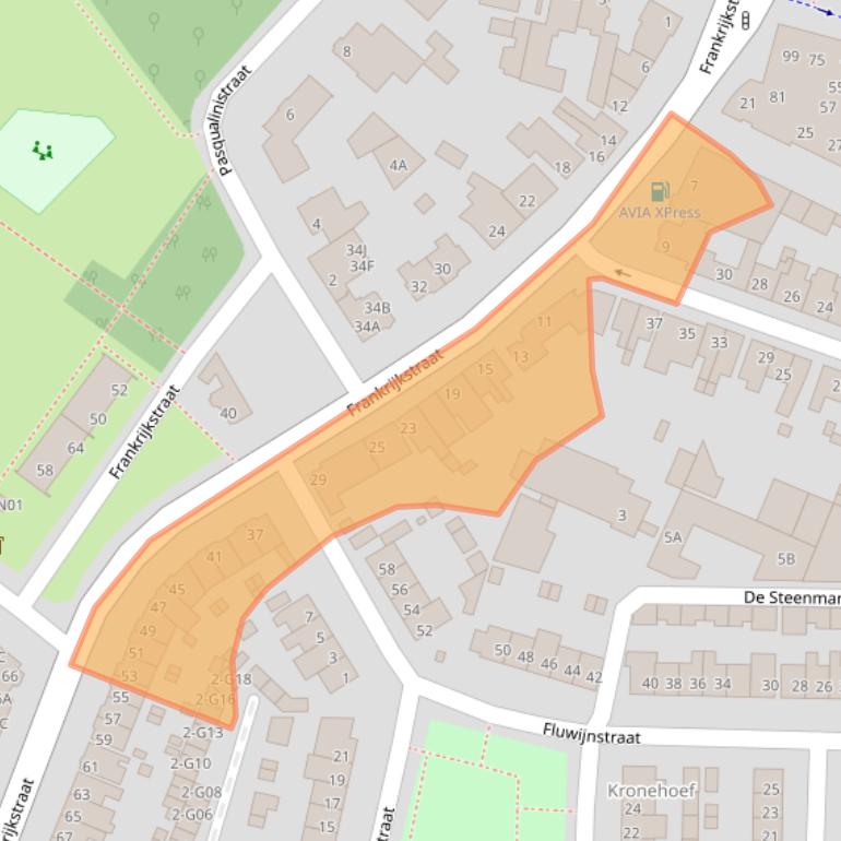 Kaart van postcodegebied 5622AD.