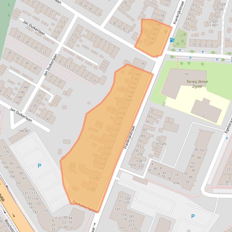 Kaart van postcodegebied 5622AH.