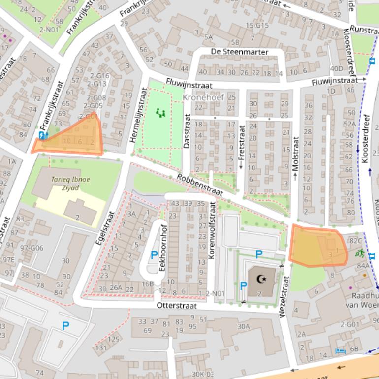 Kaart van postcodegebied 5622AJ.