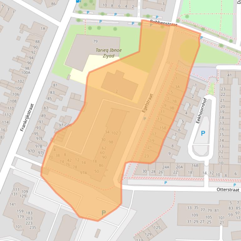 Kaart van postcodegebied 5622AK.