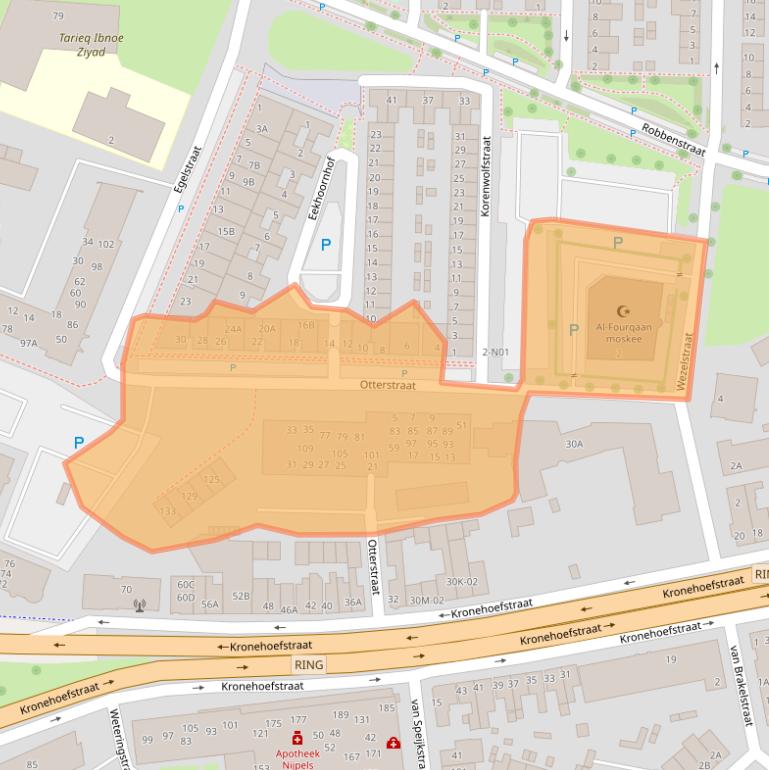 Kaart van postcodegebied 5622AL.
