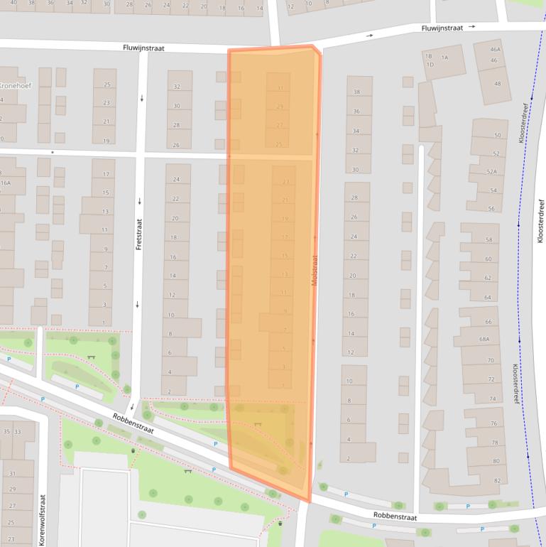 Kaart van postcodegebied 5622AN.