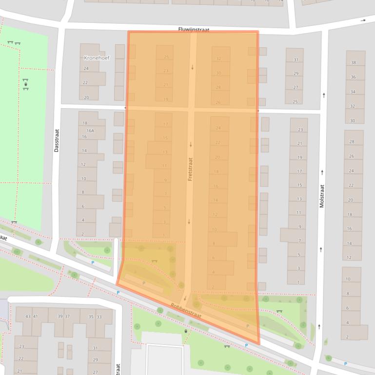 Kaart van postcodegebied 5622AR.