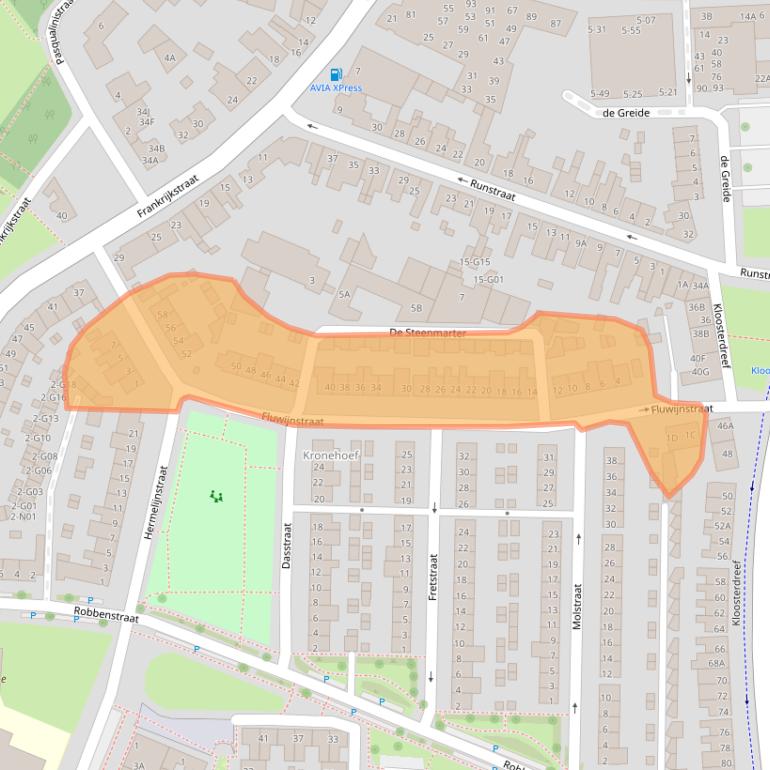 Kaart van postcodegebied 5622AV.