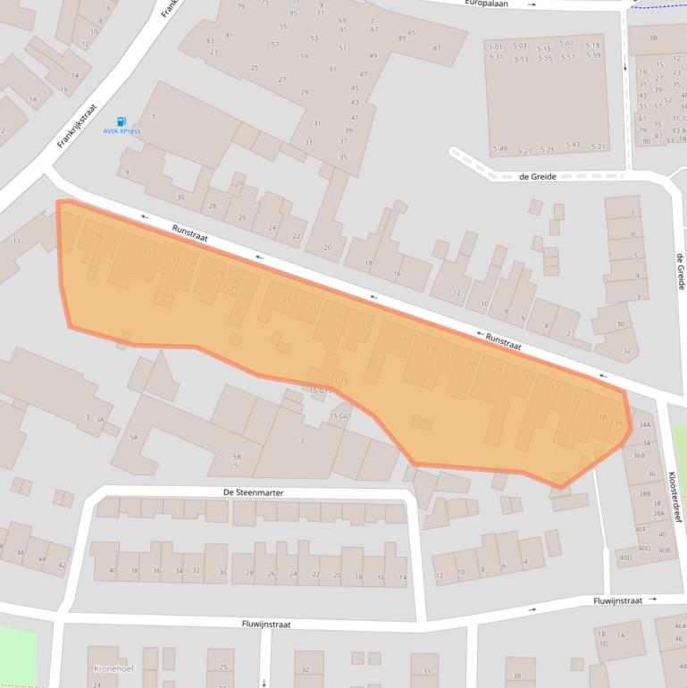 Kaart van postcodegebied 5622AX.