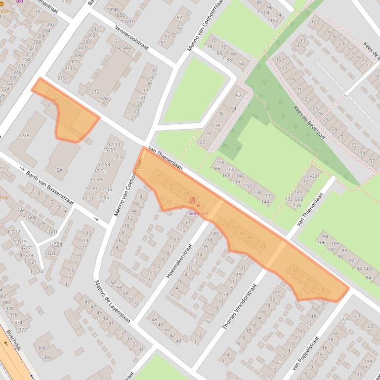 Kaart van postcodegebied 5622BB.