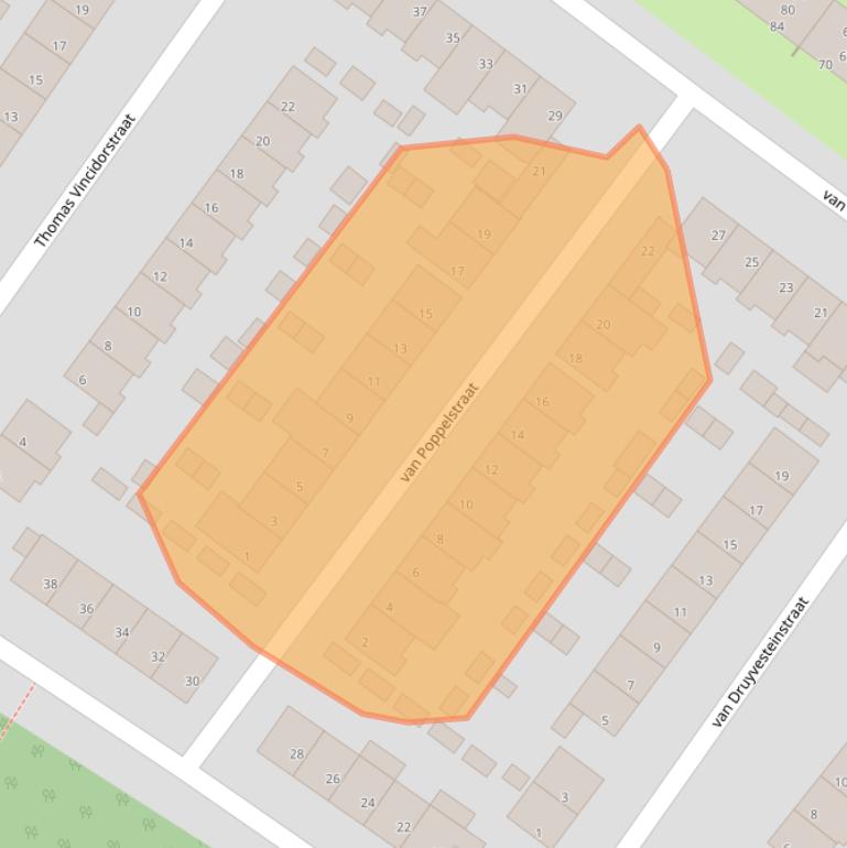 Kaart van postcodegebied 5622BJ.