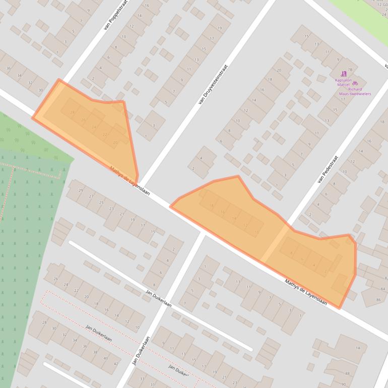 Kaart van postcodegebied 5622BN.