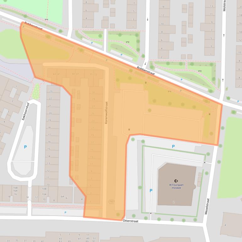 Kaart van postcodegebied 5622BV.