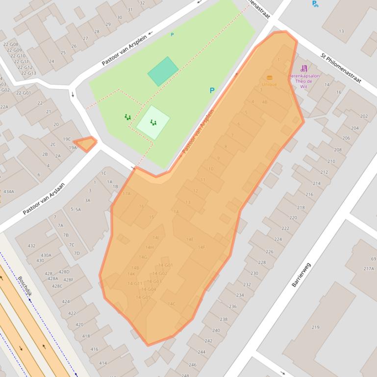 Kaart van postcodegebied 5622CH.