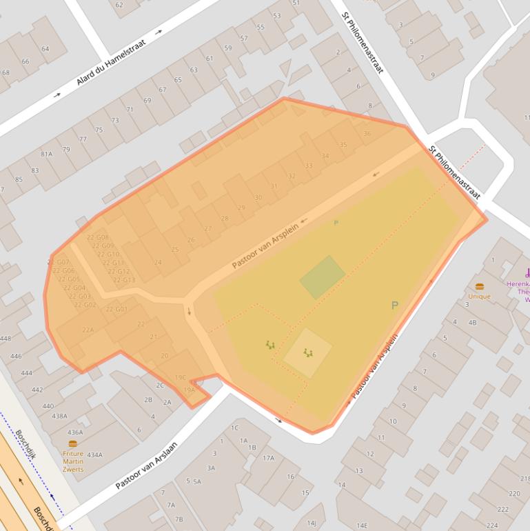 Kaart van postcodegebied 5622CJ.