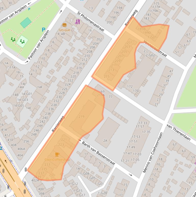 Kaart van postcodegebied 5622CN.