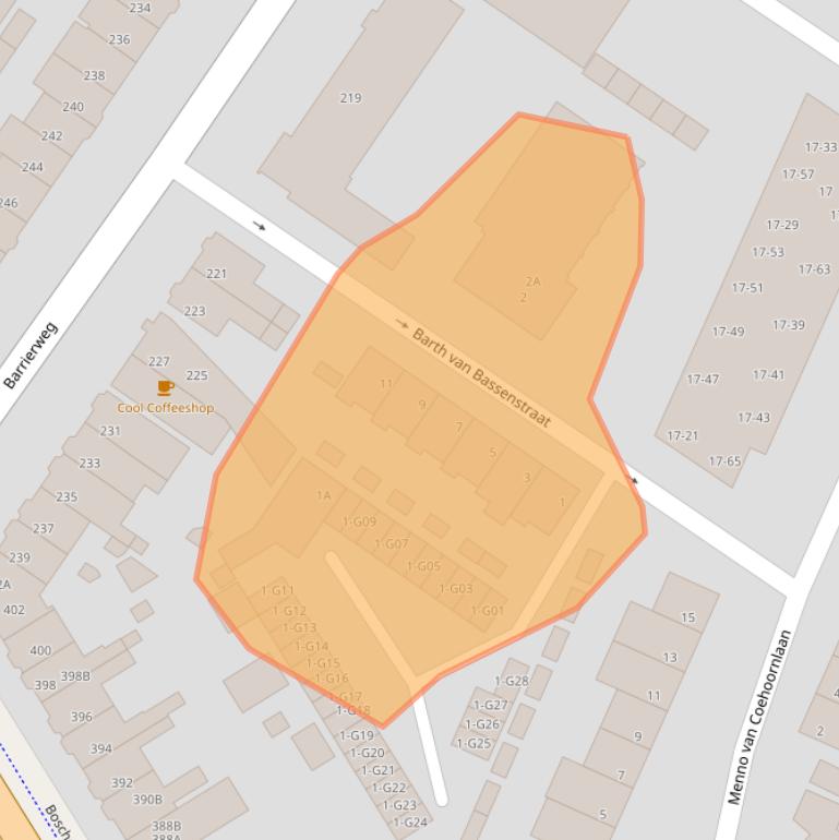 Kaart van postcodegebied 5622CT.