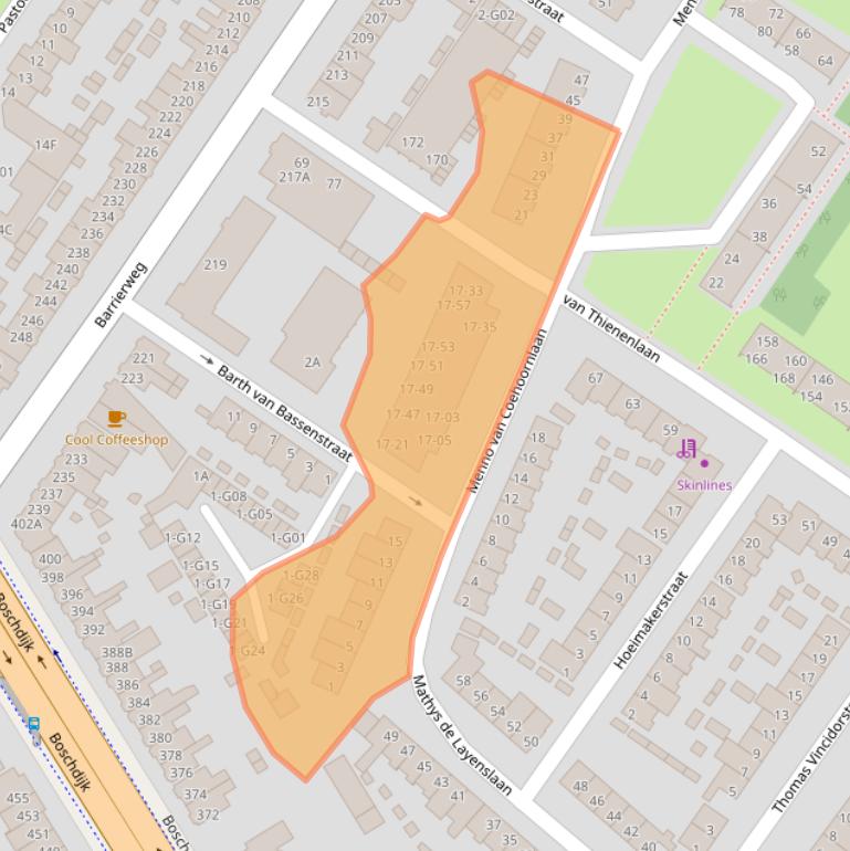 Kaart van postcodegebied 5622DA.