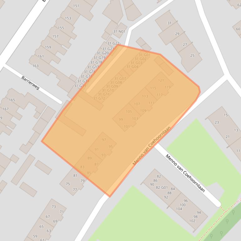 Kaart van postcodegebied 5622DC.