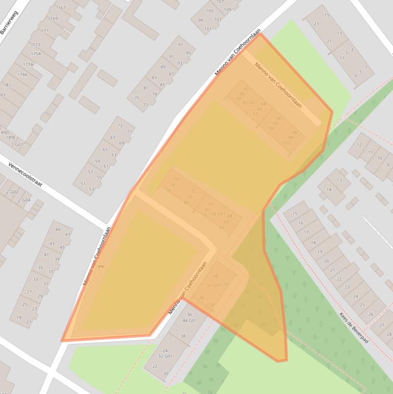 Kaart van postcodegebied 5622DE.