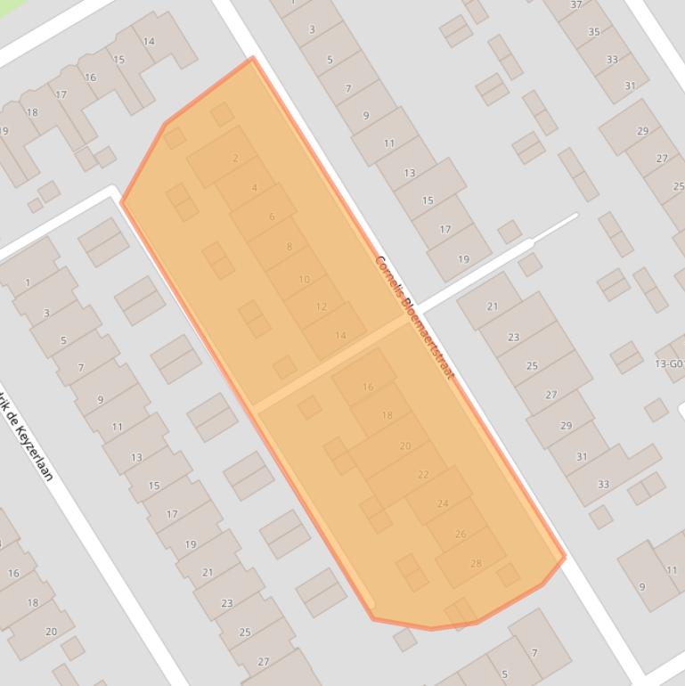 Kaart van postcodegebied 5622EC.