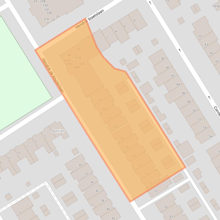 Kaart van postcodegebied 5622EM.