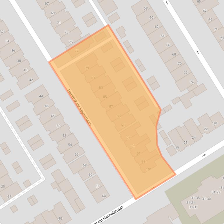 Kaart van postcodegebied 5622EN.