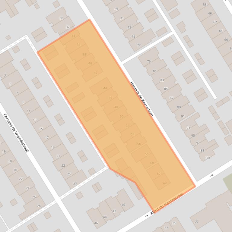 Kaart van postcodegebied 5622ER.