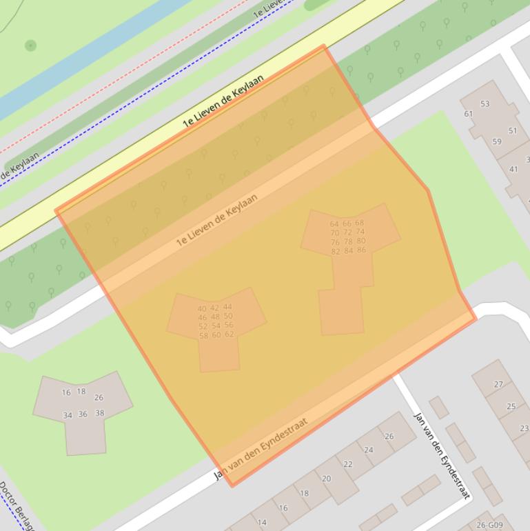 Kaart van postcodegebied 5622GE.