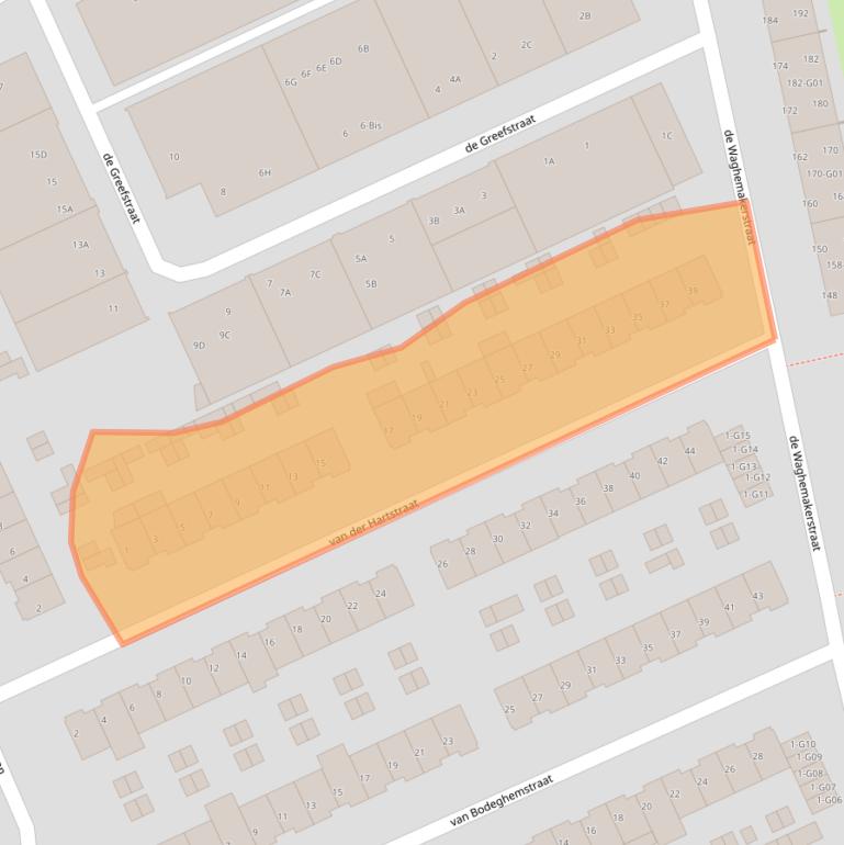 Kaart van postcodegebied 5622GK.