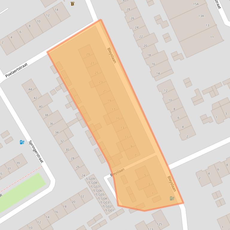 Kaart van postcodegebied 5622GM.