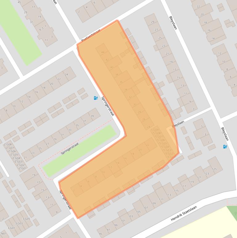 Kaart van postcodegebied 5622GR.