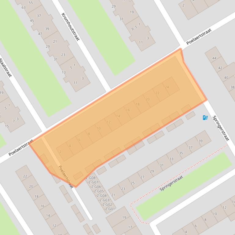 Kaart van postcodegebied 5622GS.