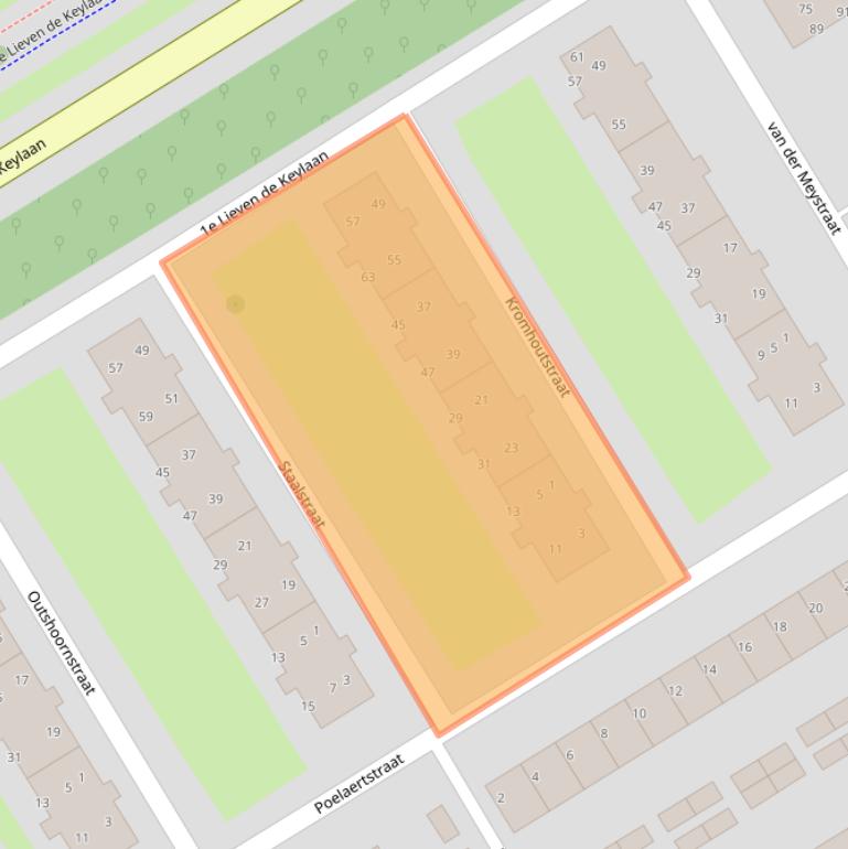 Kaart van postcodegebied 5622GV.