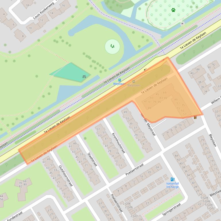 Kaart van postcodegebied 5622GZ.