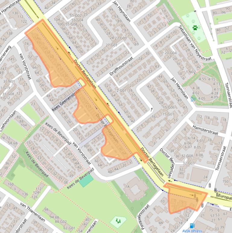 Kaart van postcodegebied 5622HA.