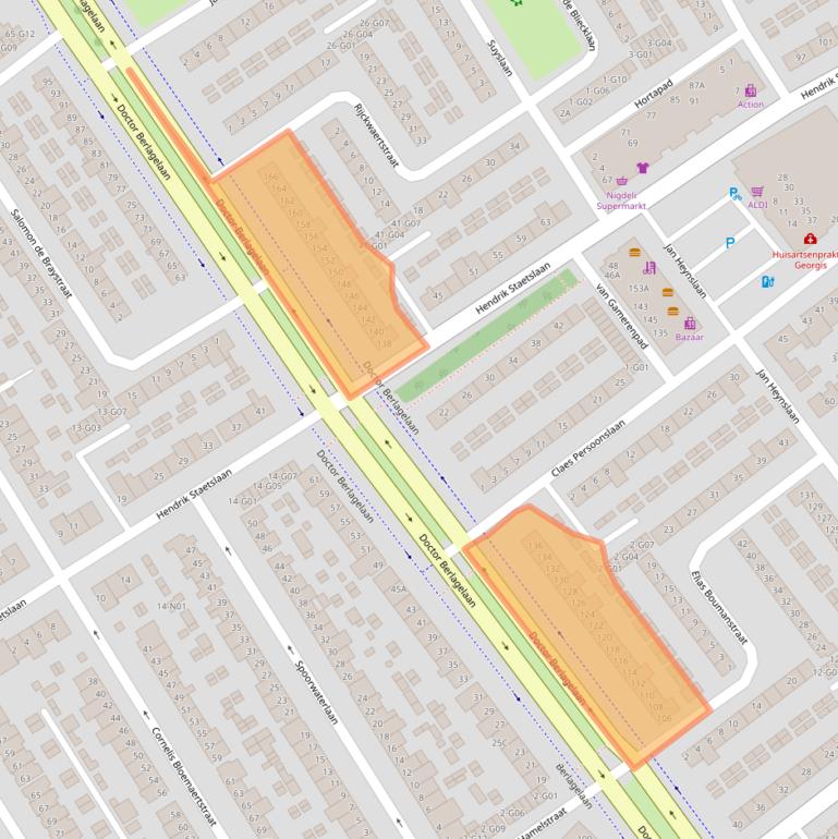 Kaart van postcodegebied 5622HG.